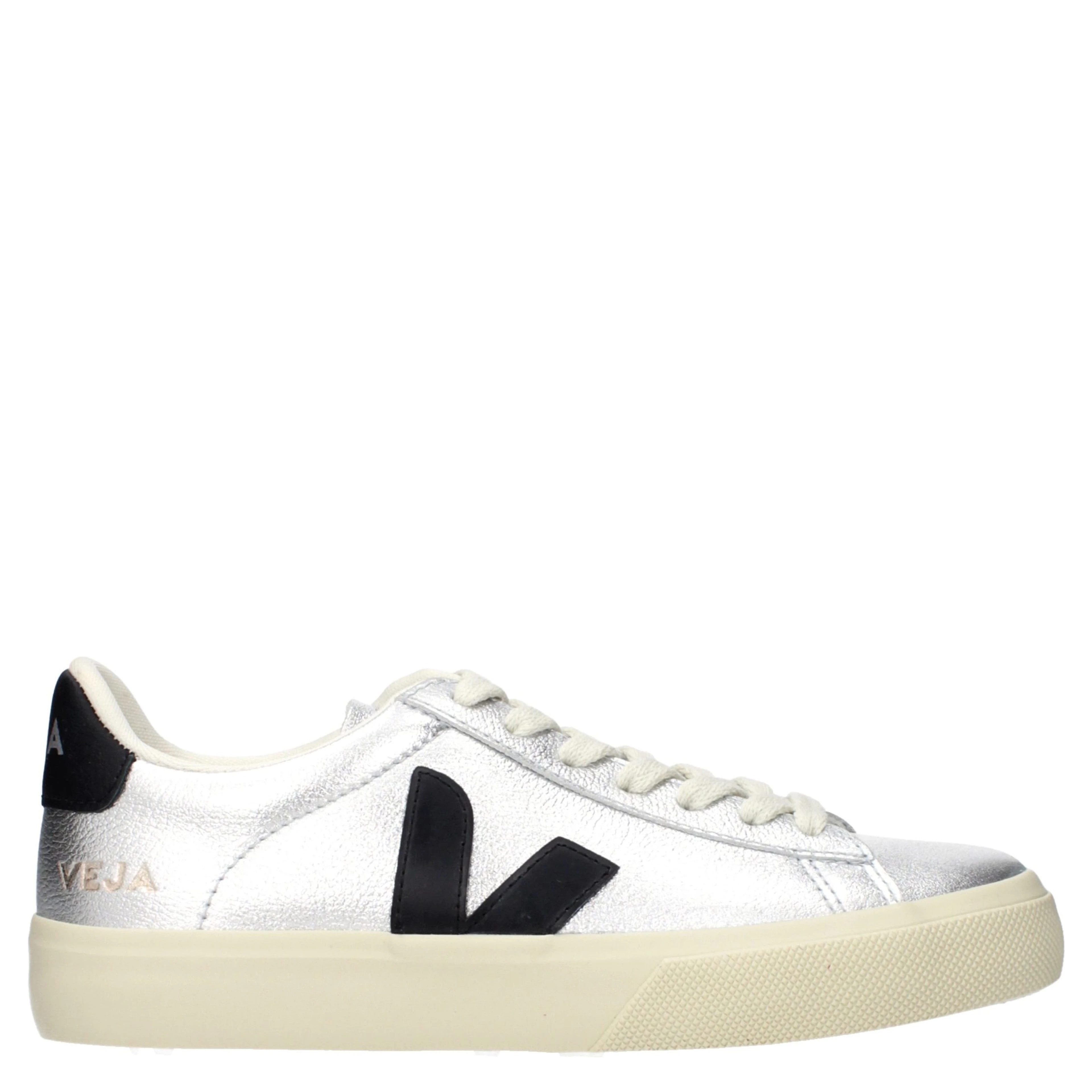 Gray Leather Low Top Sneakers