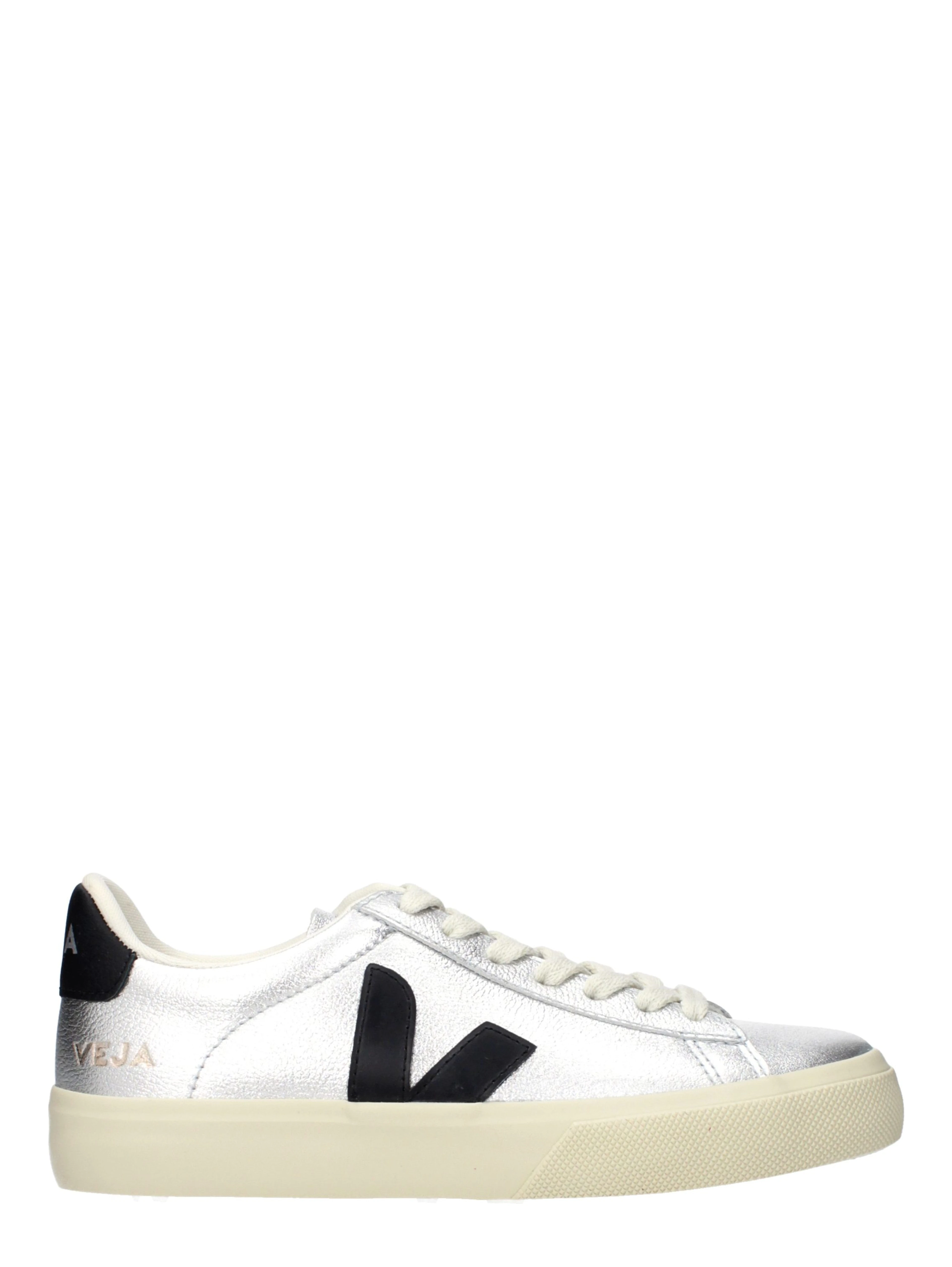 Gray Leather Low Top Sneakers