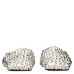 Gray Leather Slippers
