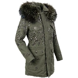 Green Cotton Women Jacket