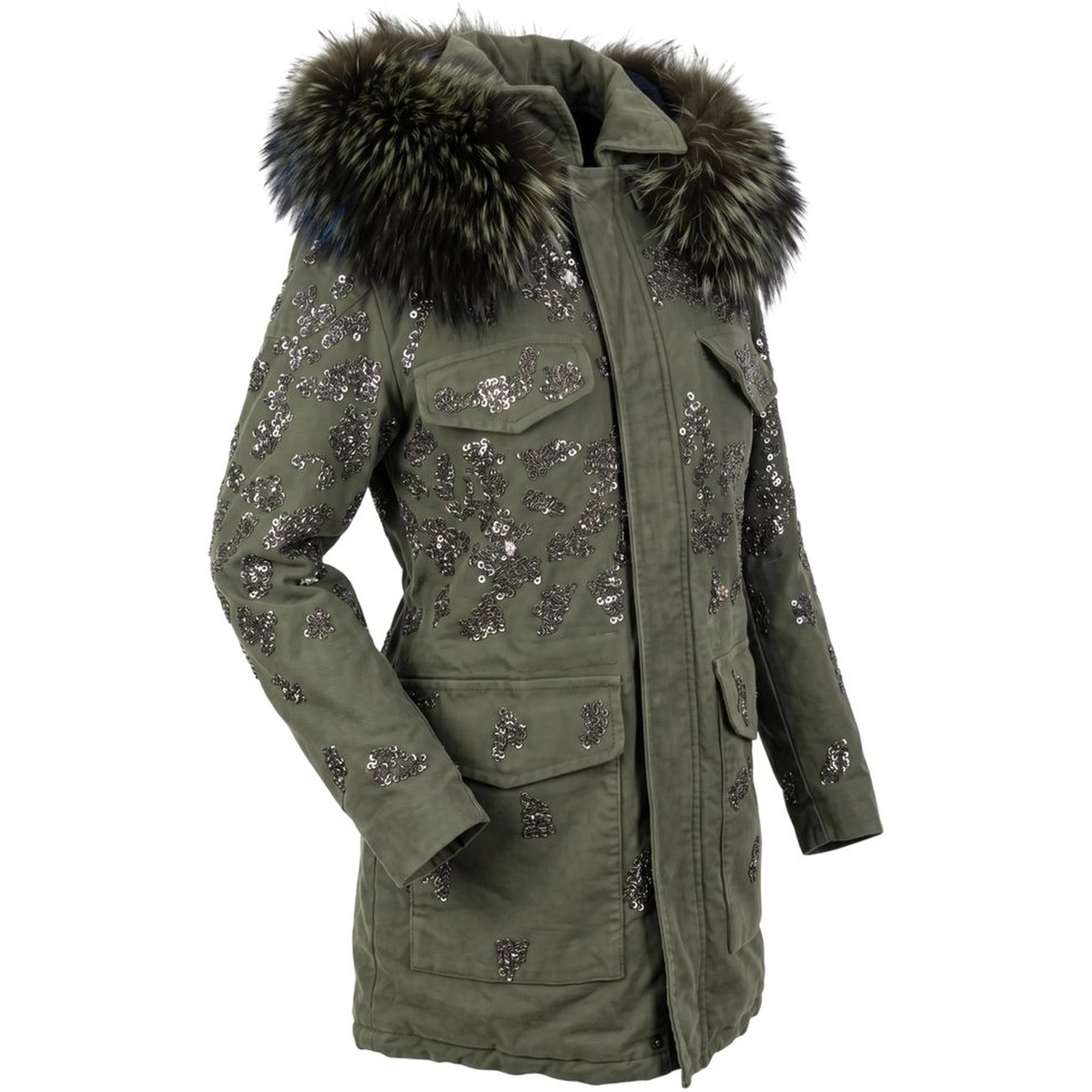 Green Cotton Women Jacket