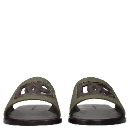 Green Fabric Slippers