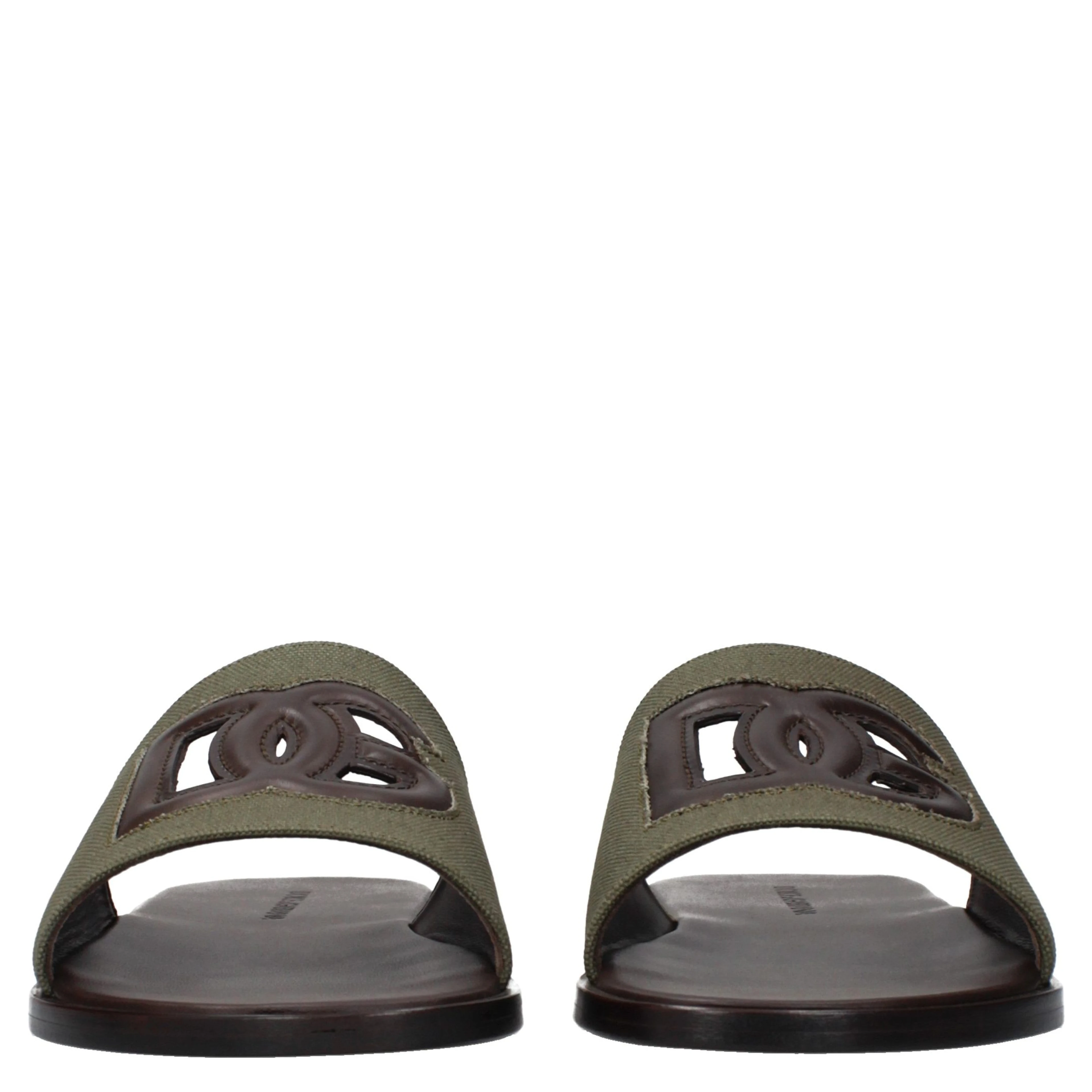 Green Fabric Slippers