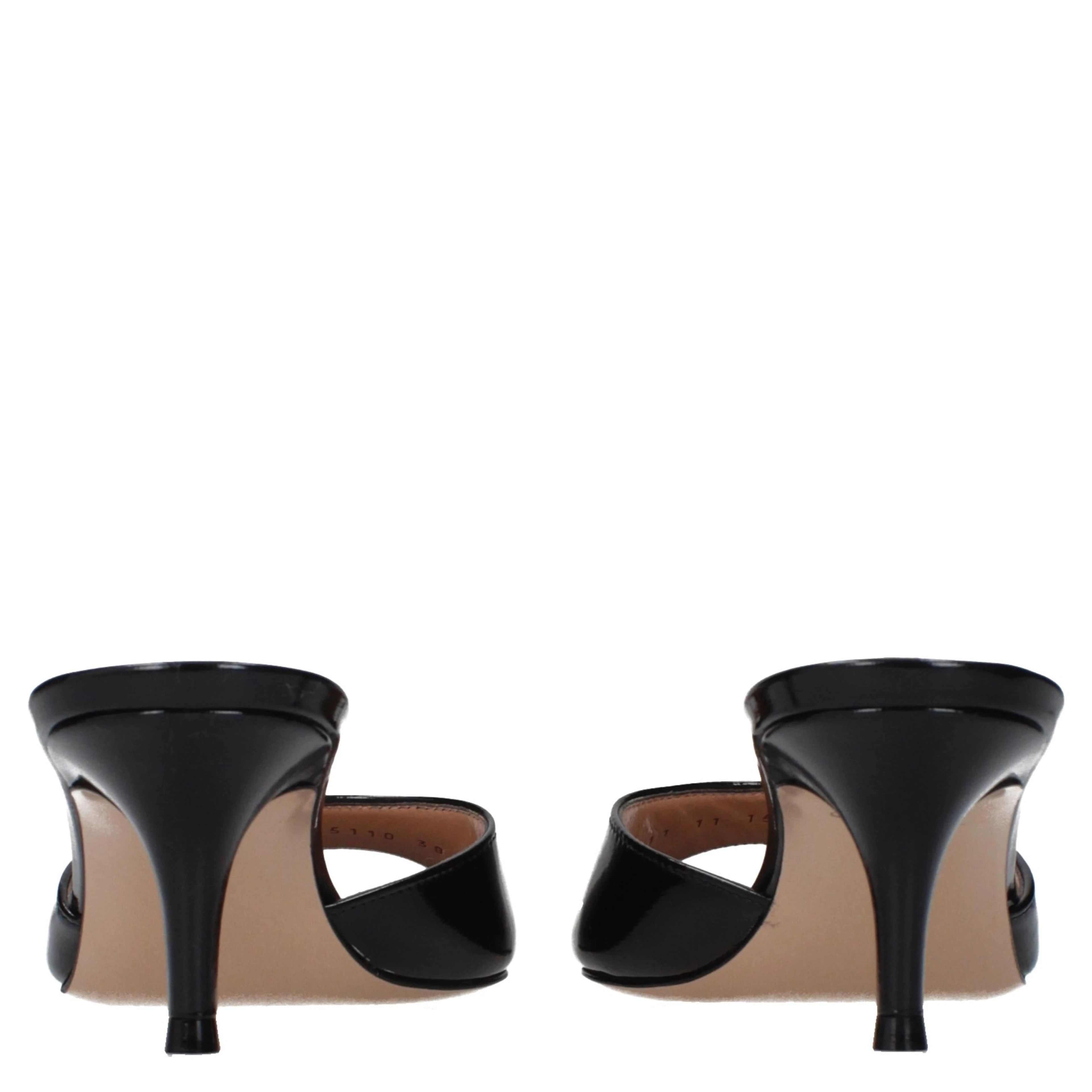 Black Leather Platform Sandals