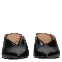 Black Leather High Heel Pumps