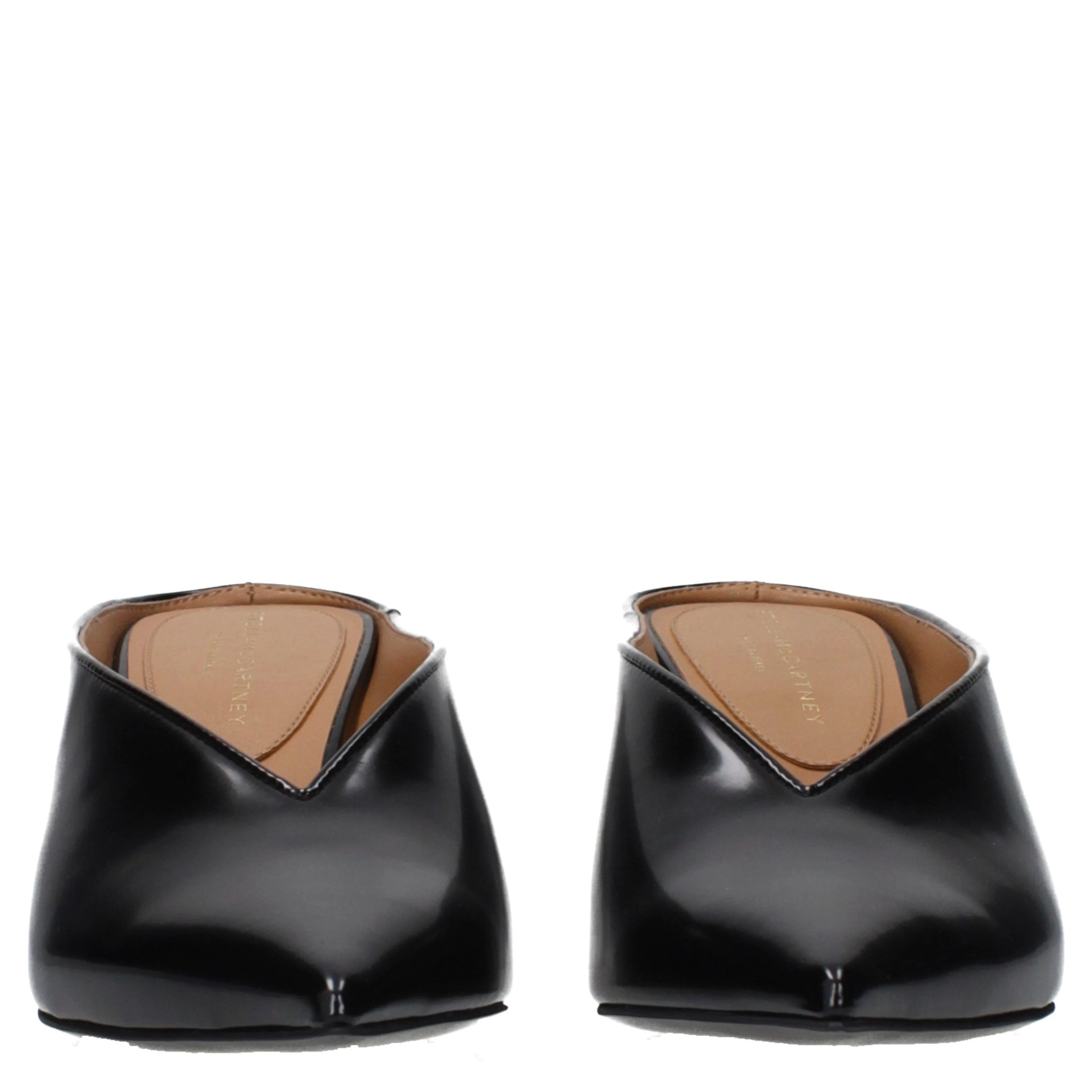 Black Leather High Heel Pumps