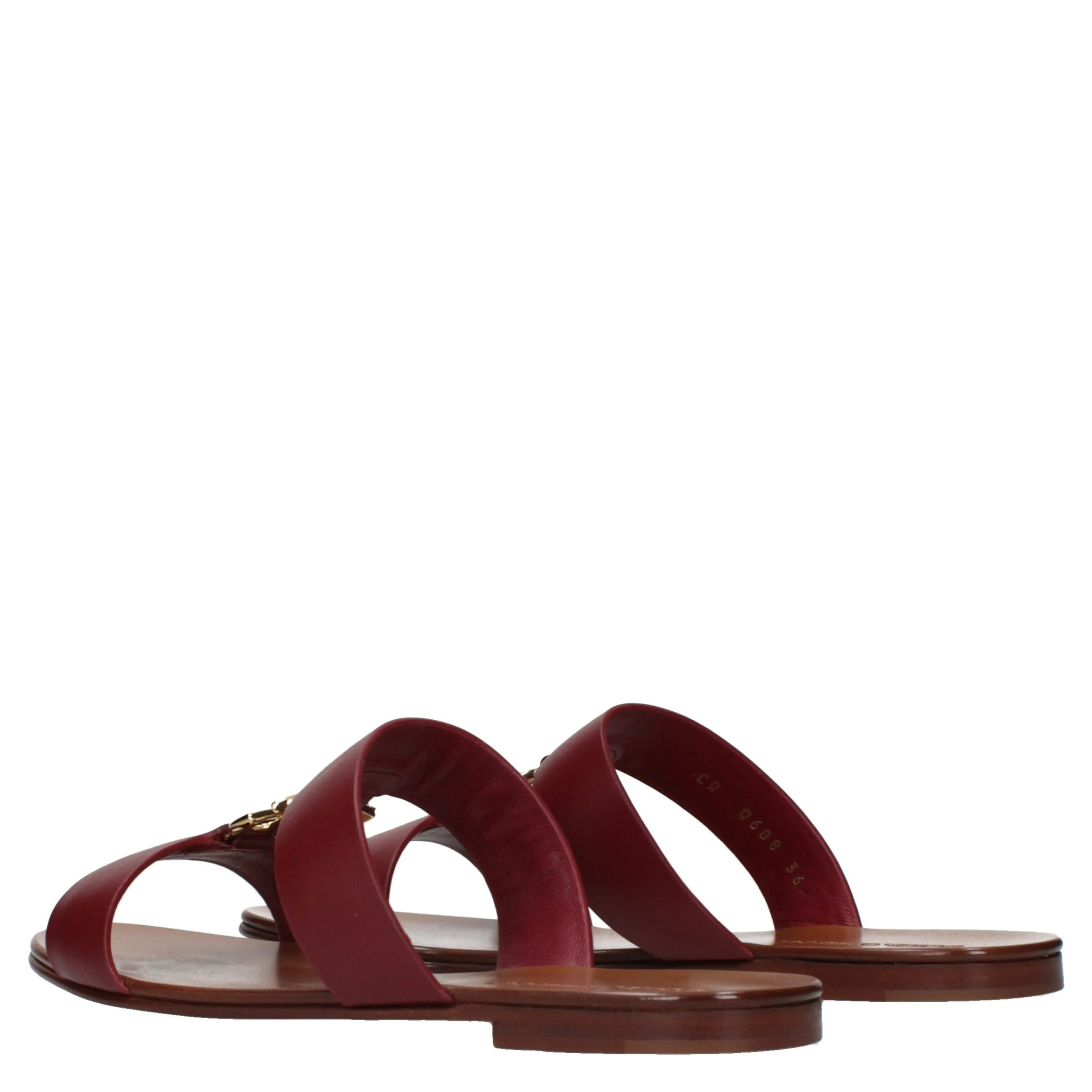 Red Leather Slippers