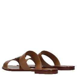 Brown Leather Slippers