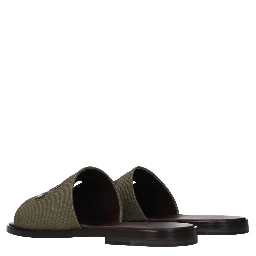 Green Fabric Slippers