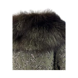 Green Cotton Women Jacket