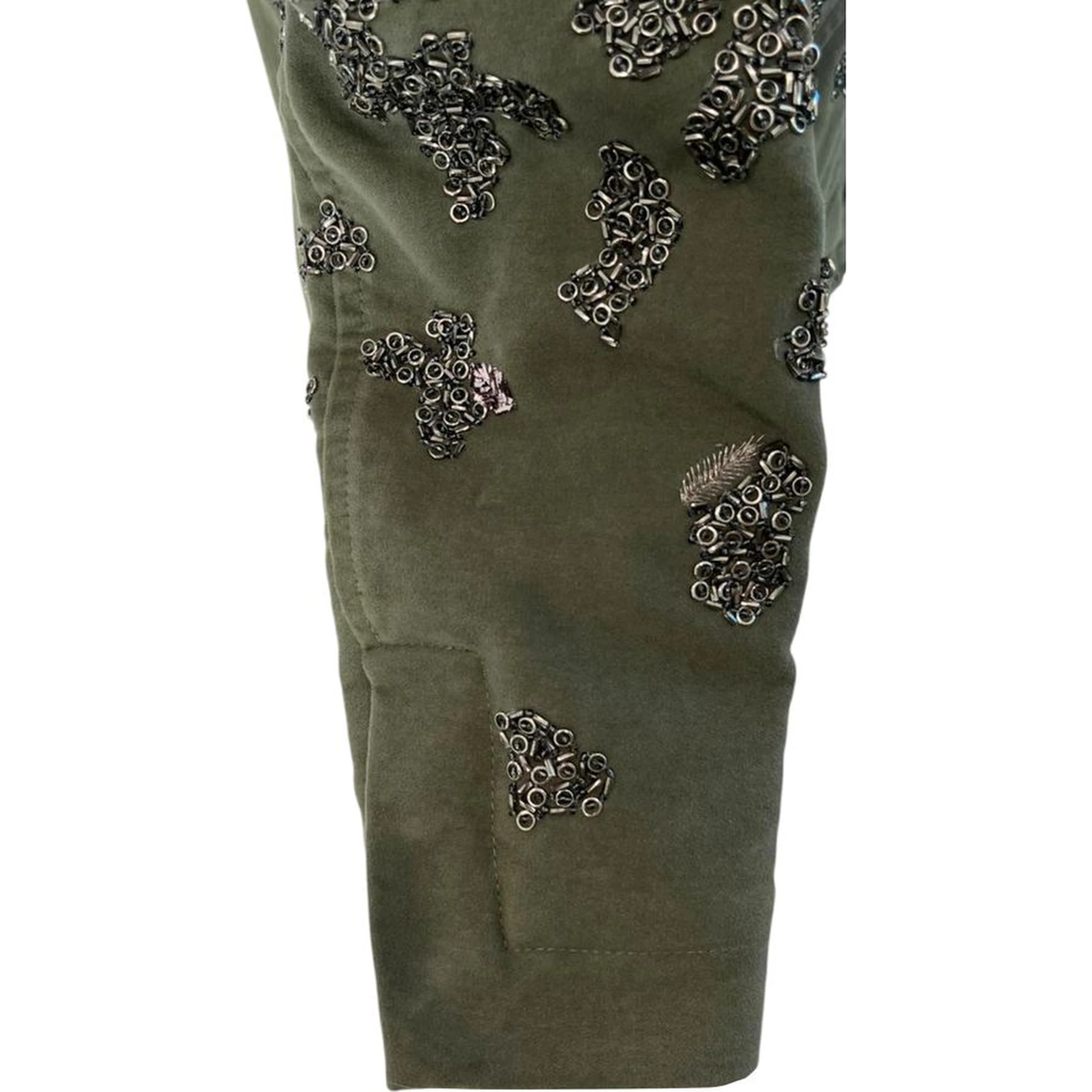 Green Cotton Women Jacket