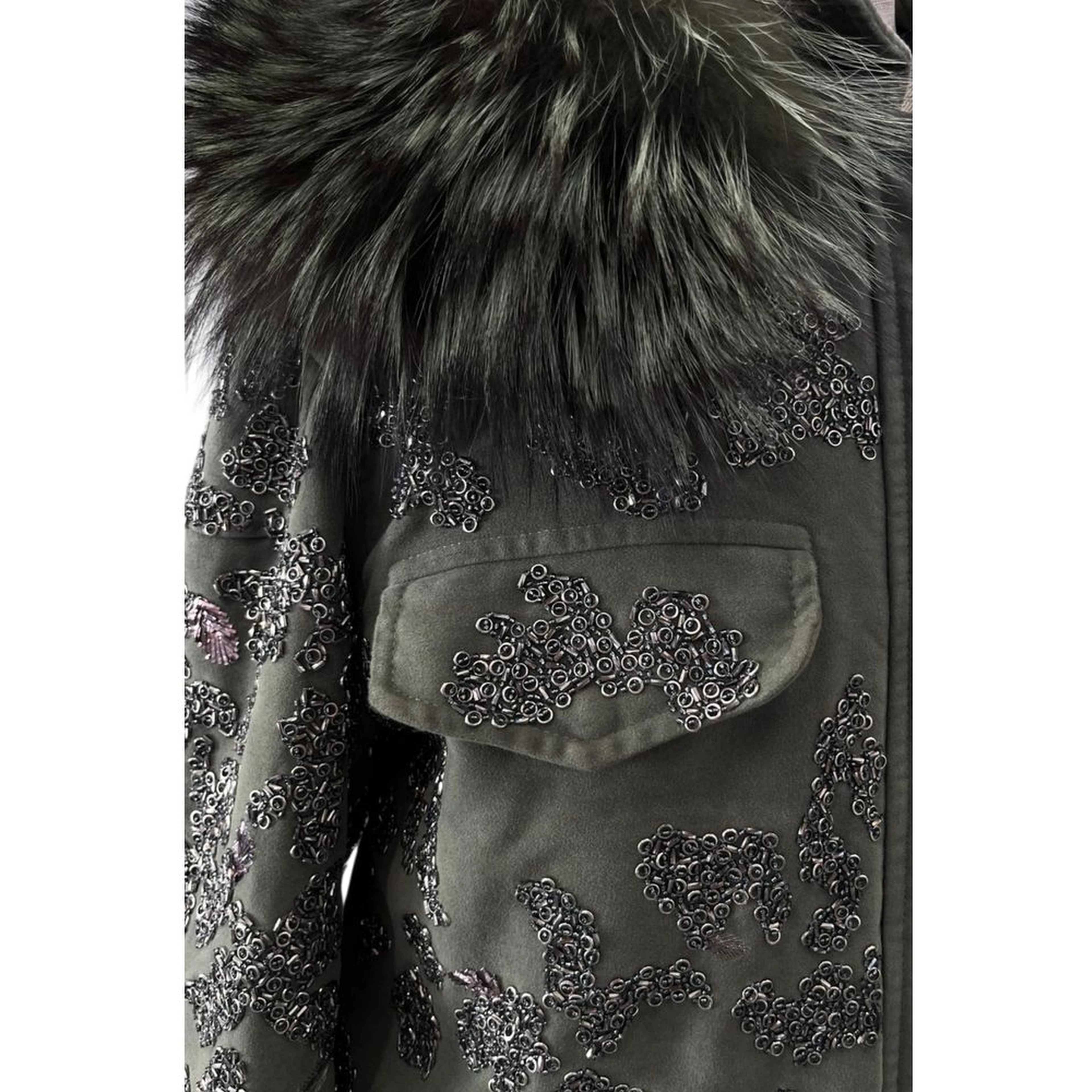 Green Cotton Women Jacket