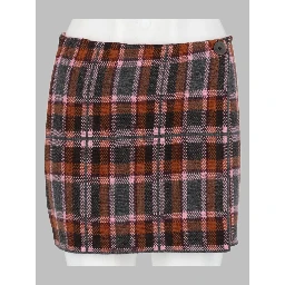 Mini Gonna con Motivo Tartan