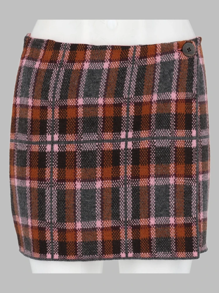 Mini Gonna con Motivo Tartan