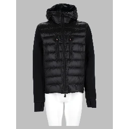 Cardigan Imbottito Con Cappuccio e Zip