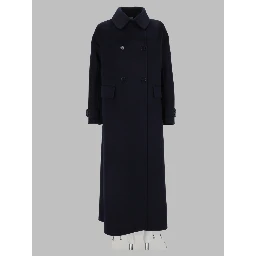 Cappotto in Double di Lana Effetto Beaver