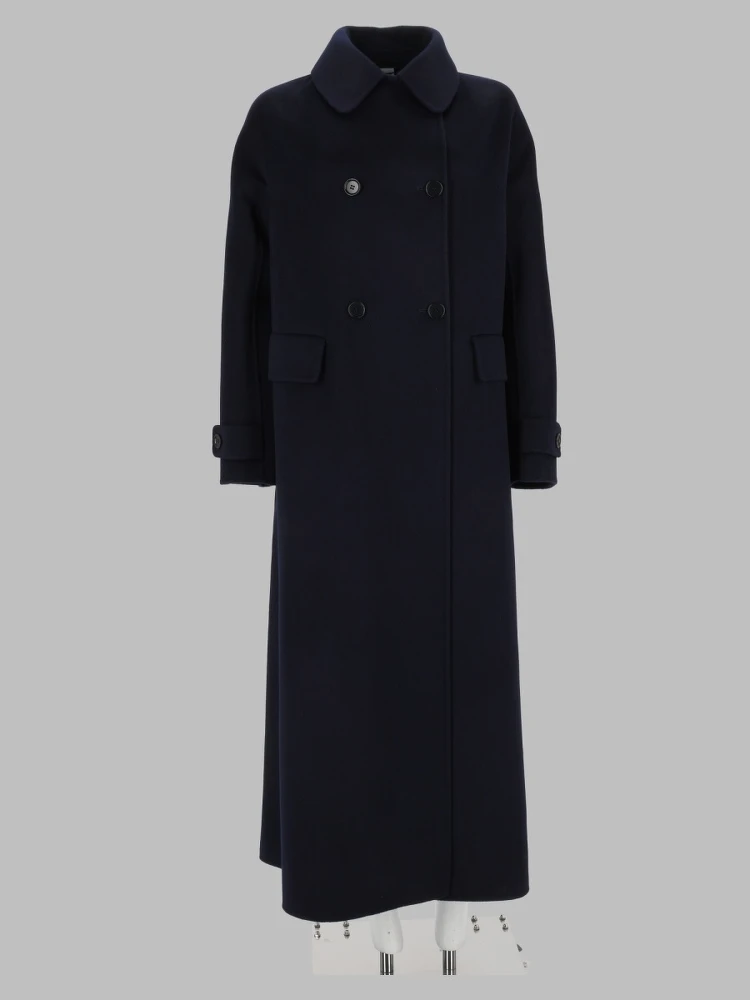 Cappotto in Double di Lana Effetto Beaver