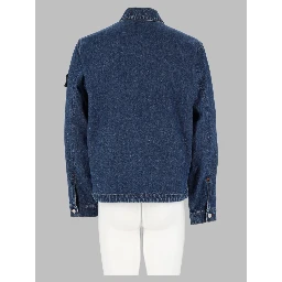 Giacca In Denim Con Patch Logo