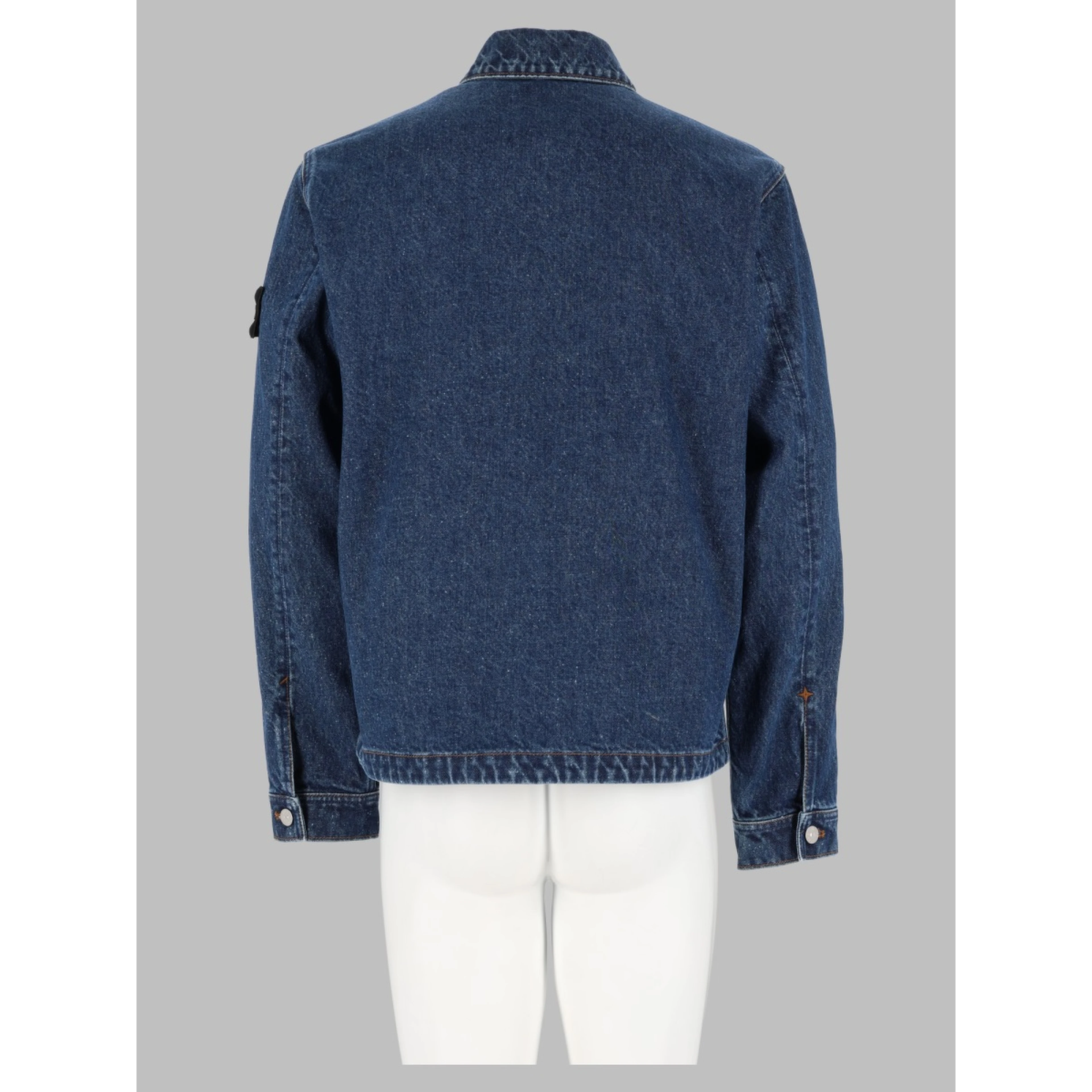 Giacca In Denim Con Patch Logo