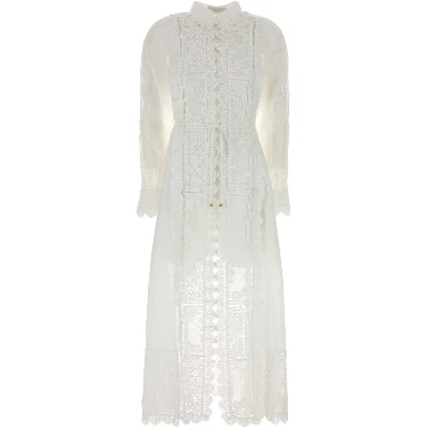 ASTER EMBROIDERED MIDI DRESS