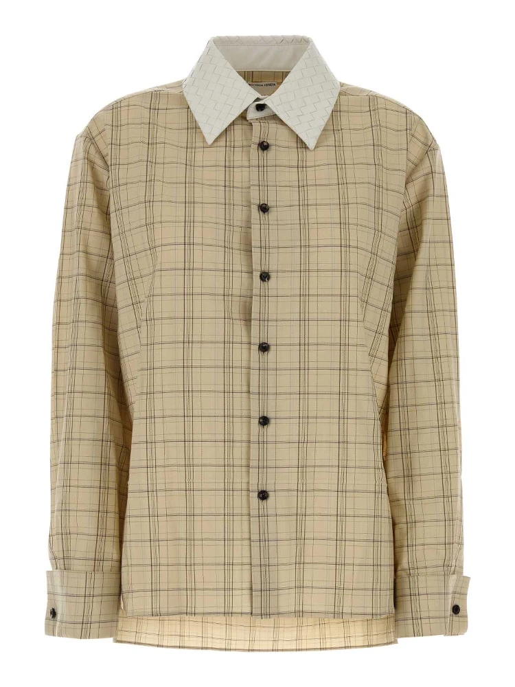 CAMICIA CHECK COLLETTO BIANCO INTRECCIO