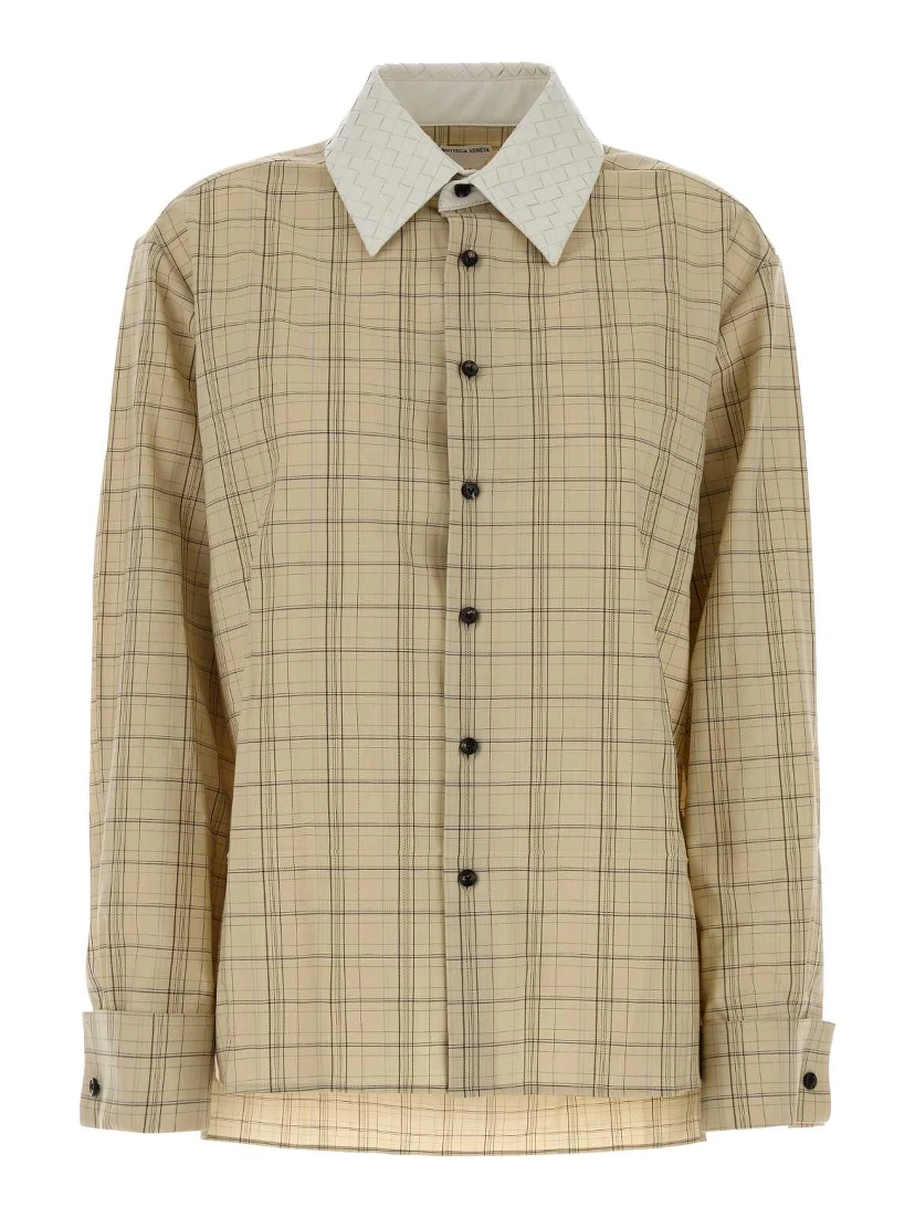 CAMICIA CHECK COLLETTO BIANCO INTRECCIO