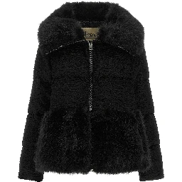 Black Acetate Full-Length Jacket