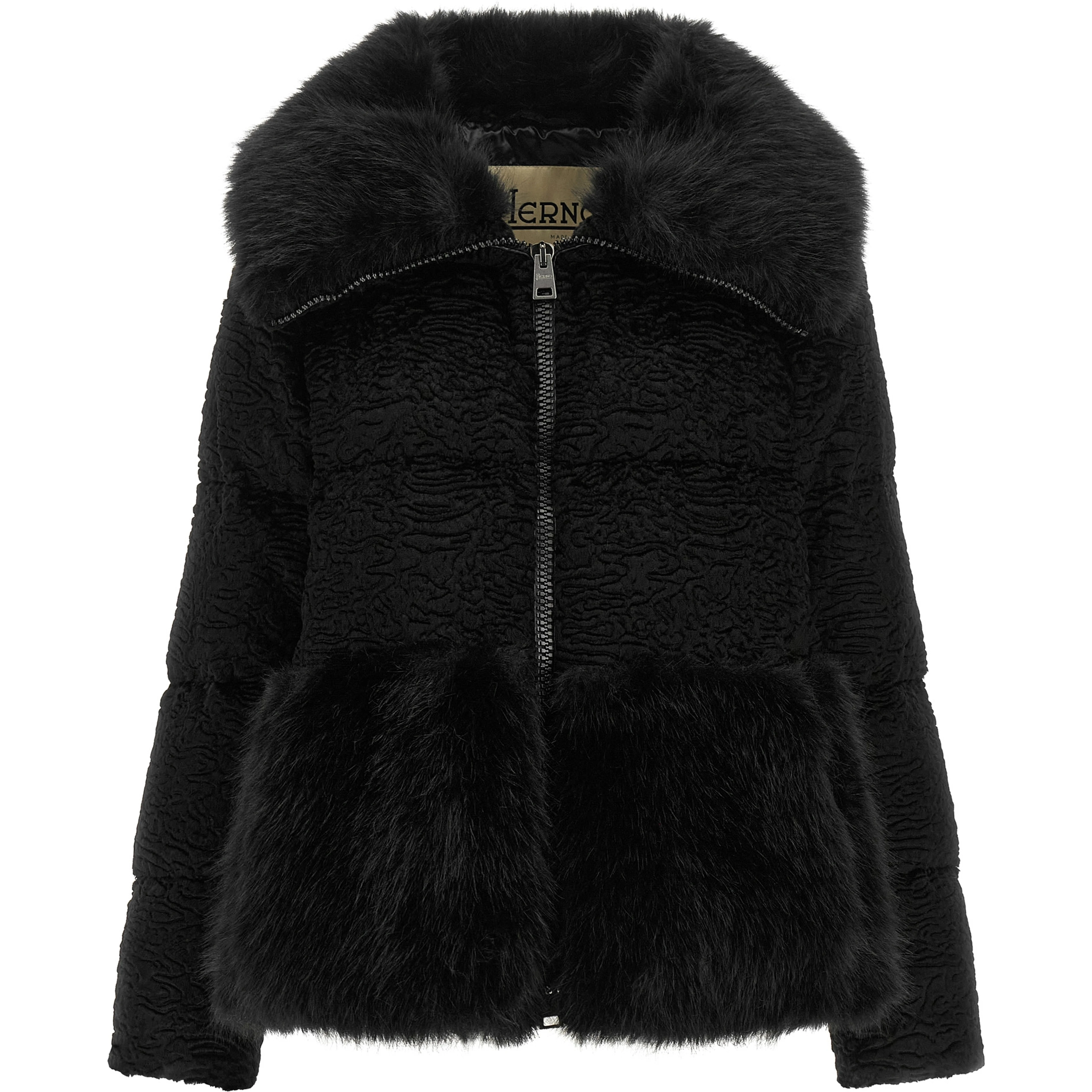 Black Acetate Full-Length Jacket