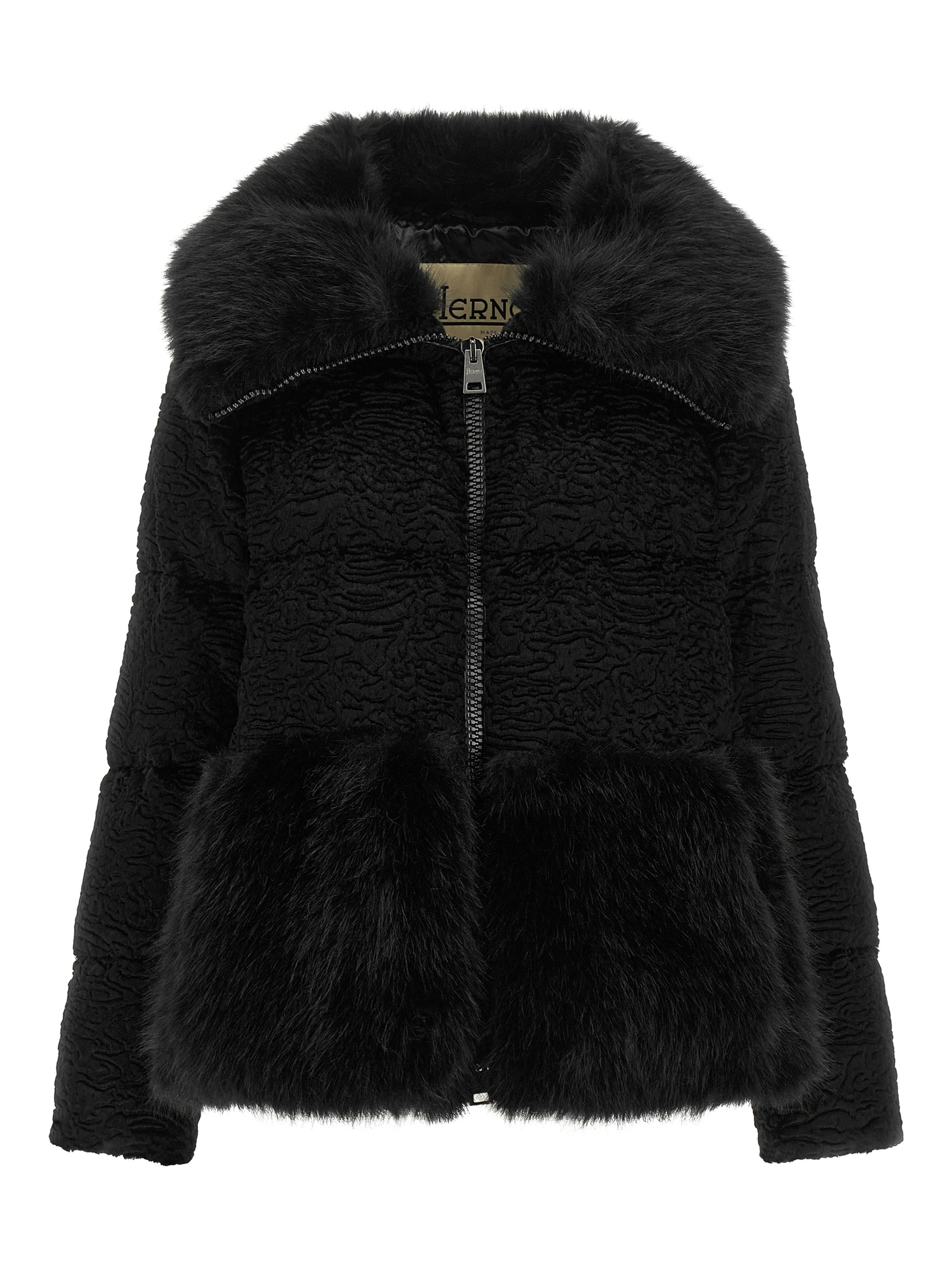 Black Acetate Full-Length Jacket