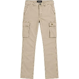 Beige Cotton Cargo Pants