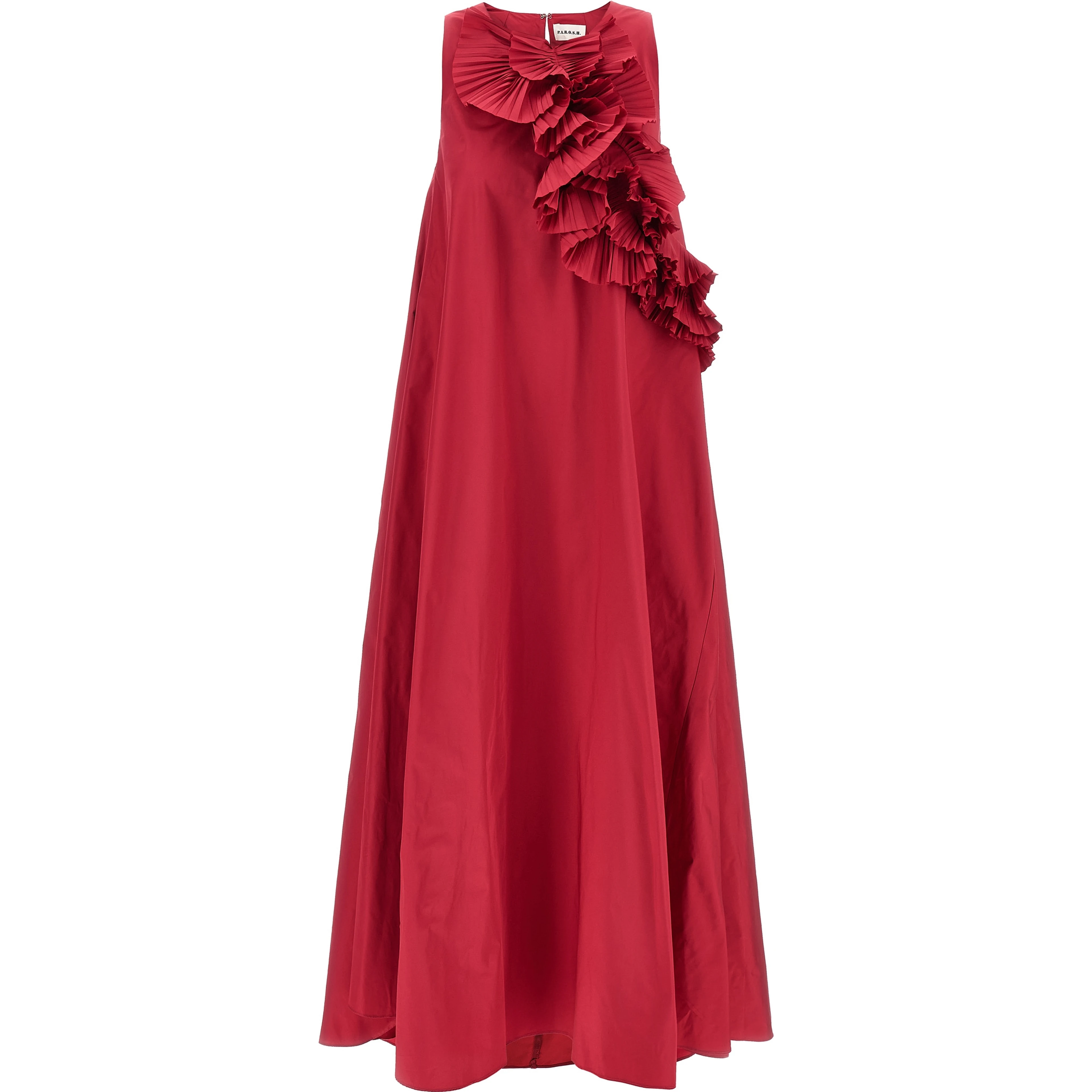 Fuchsia Polyester Long Dress