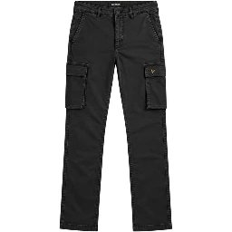 Black Cotton Cargo Pants
