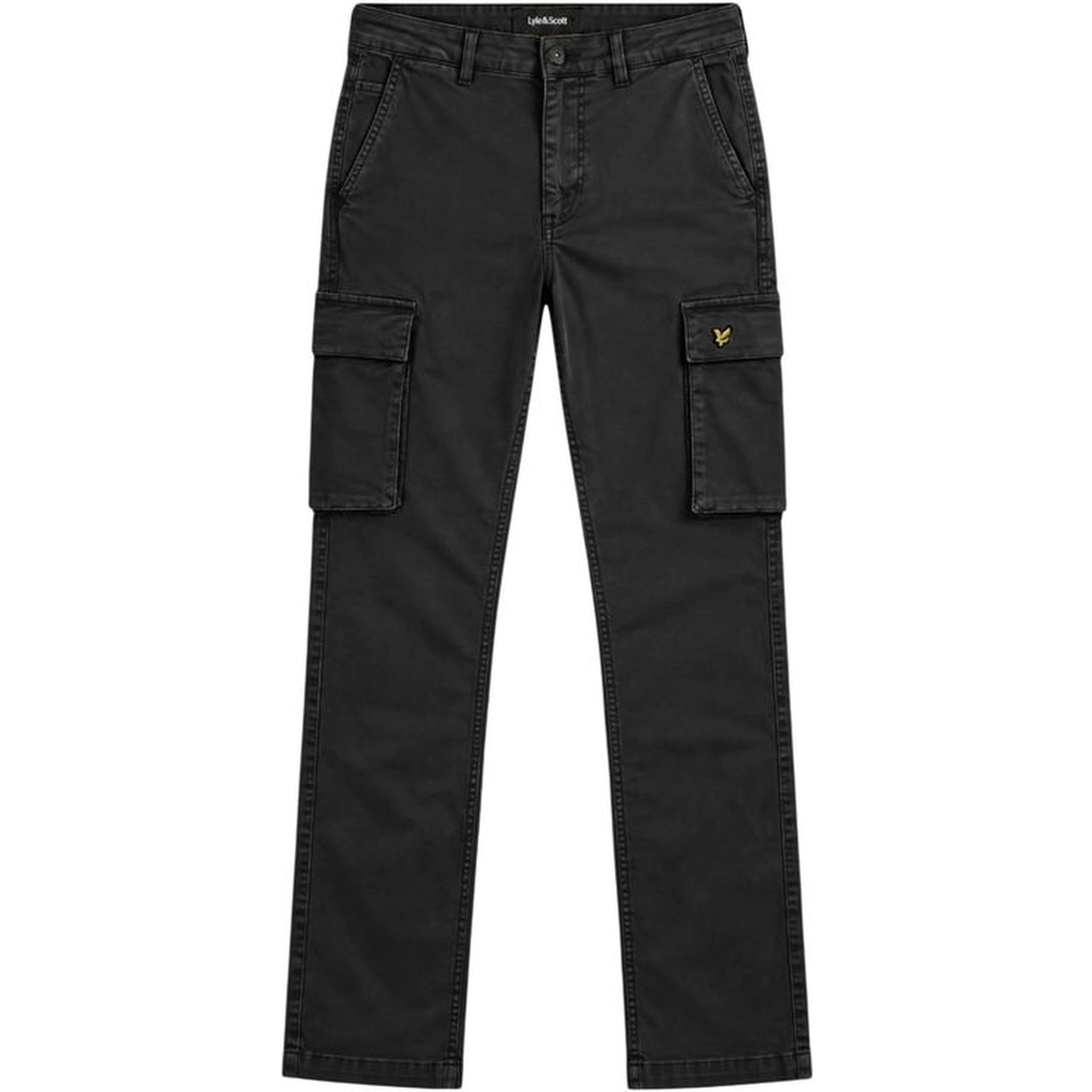 Black Cotton Cargo Pants