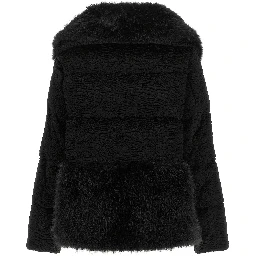 Black Acetate Full-Length Jacket