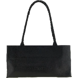 Black Polyester Shoulder Bag