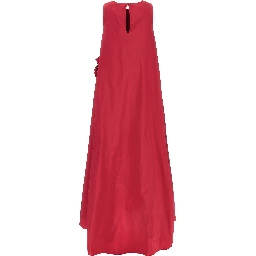 Fuchsia Polyester Long Dress