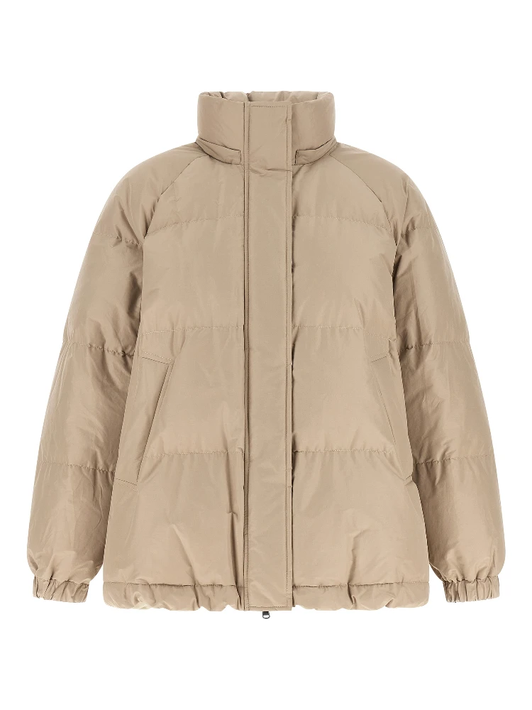 Beige Cotton Full-Length Jacket alternative