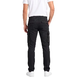 Black Cotton Cargo Pants