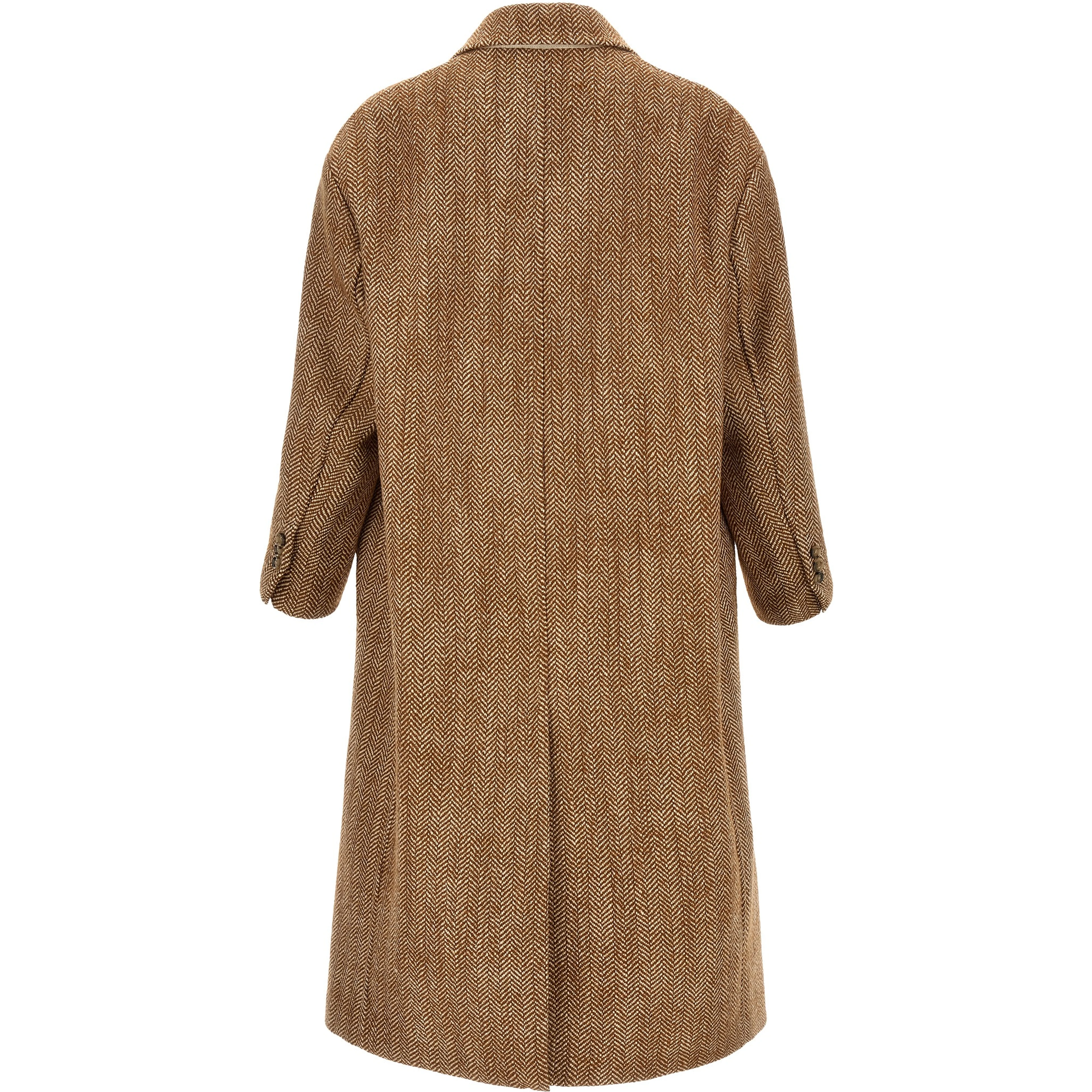 Brown Virgin Wool Coat