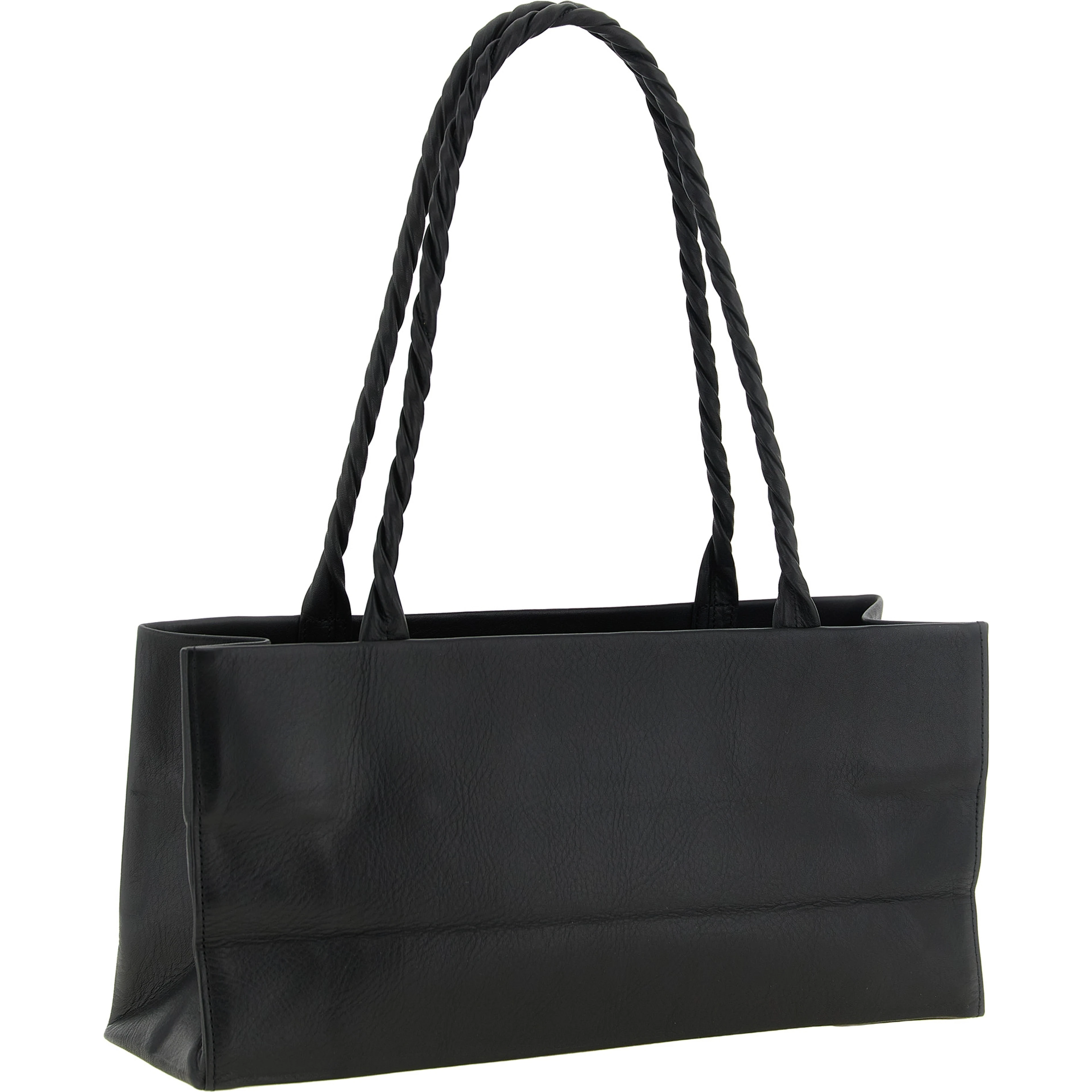 Black Polyester Shoulder Bag