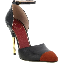 Black Goatskin High Heel Pumps