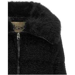 Black Acetate Full-Length Jacket