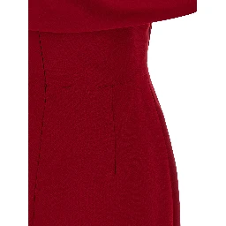 Red Polyester Long Dress