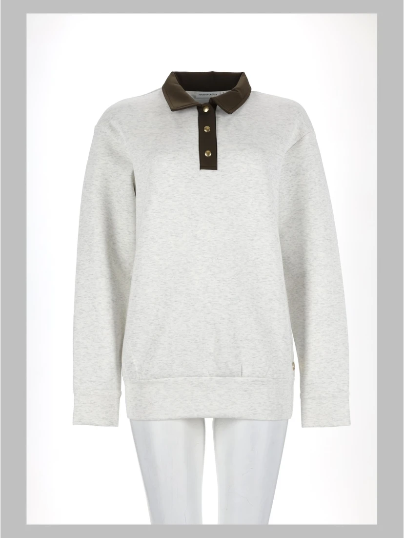 hog button polo sweater