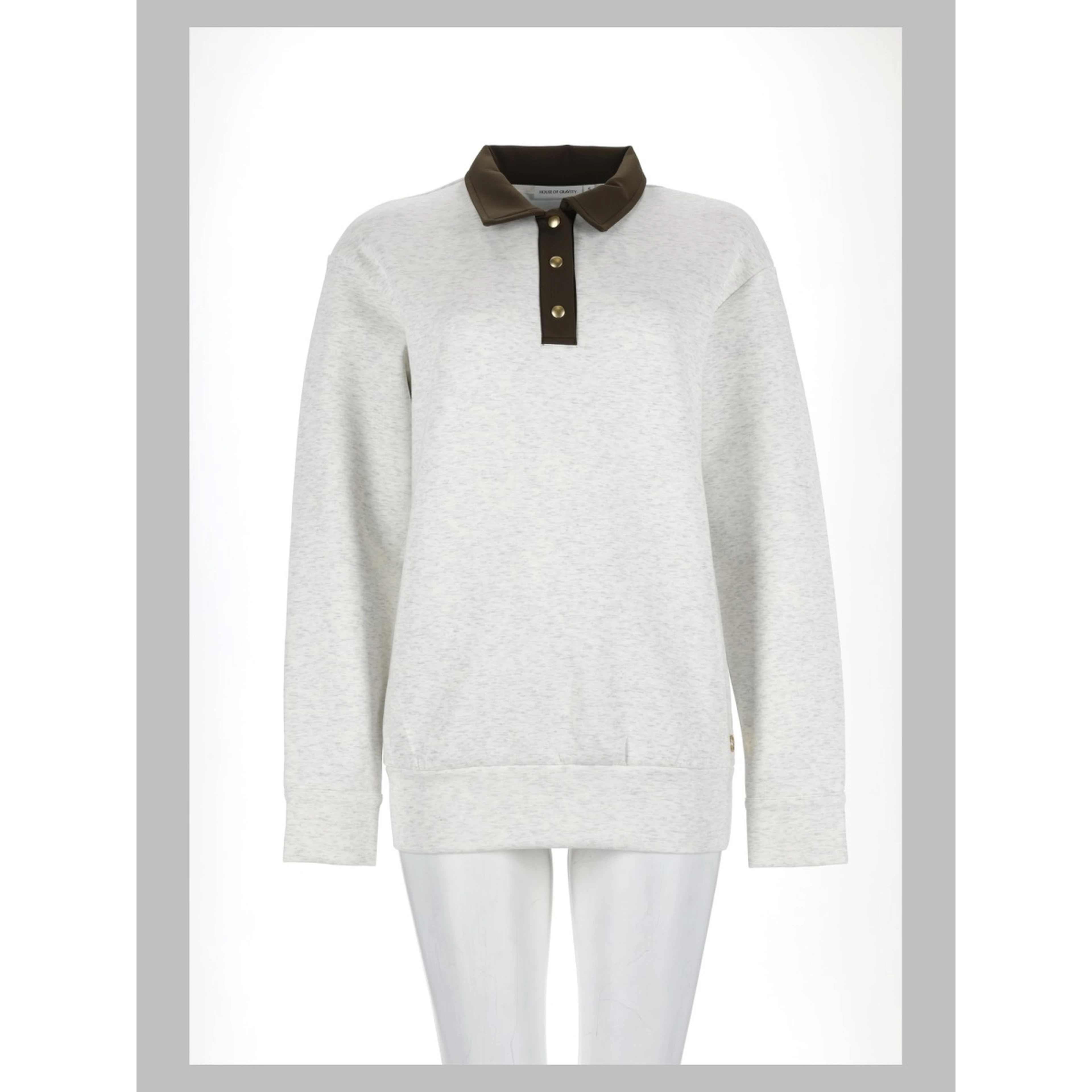 hog button polo sweater