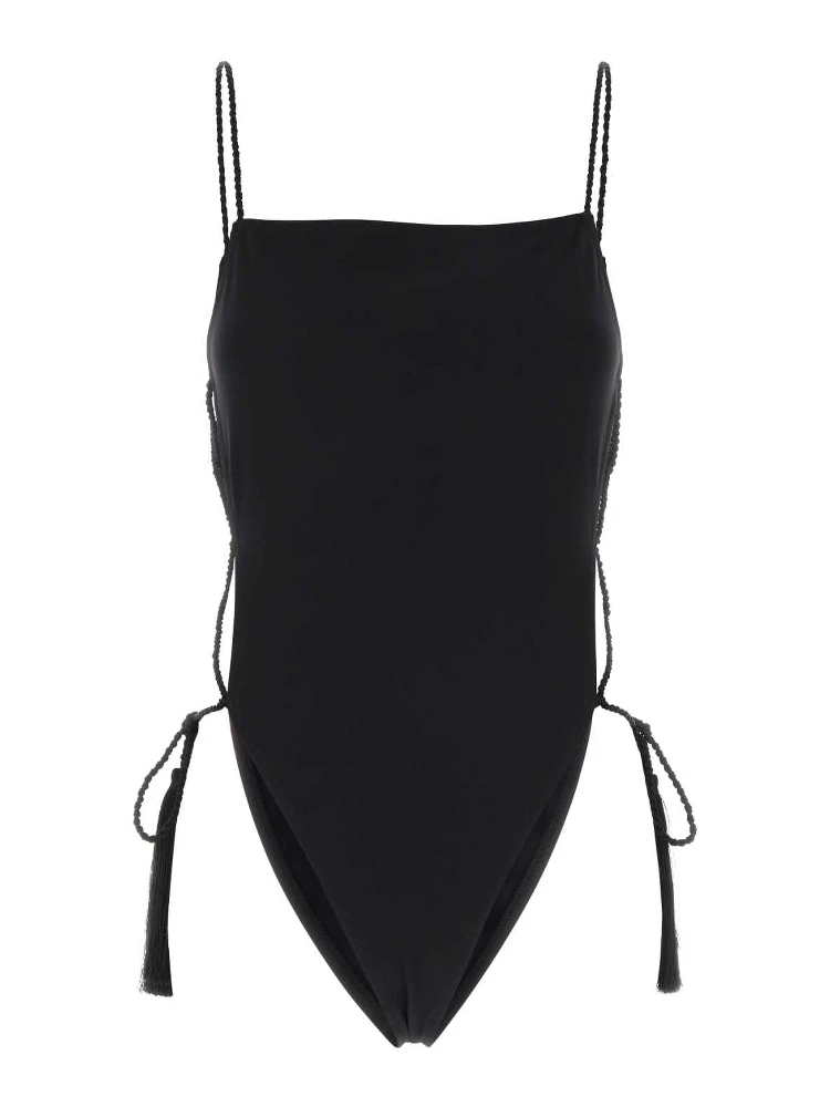 TIE SWIMSUIT BONDED JERSEY