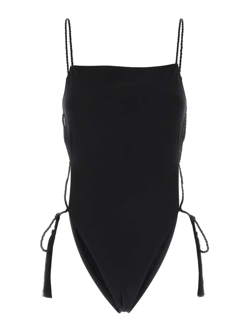 TIE SWIMSUIT BONDED JERSEY