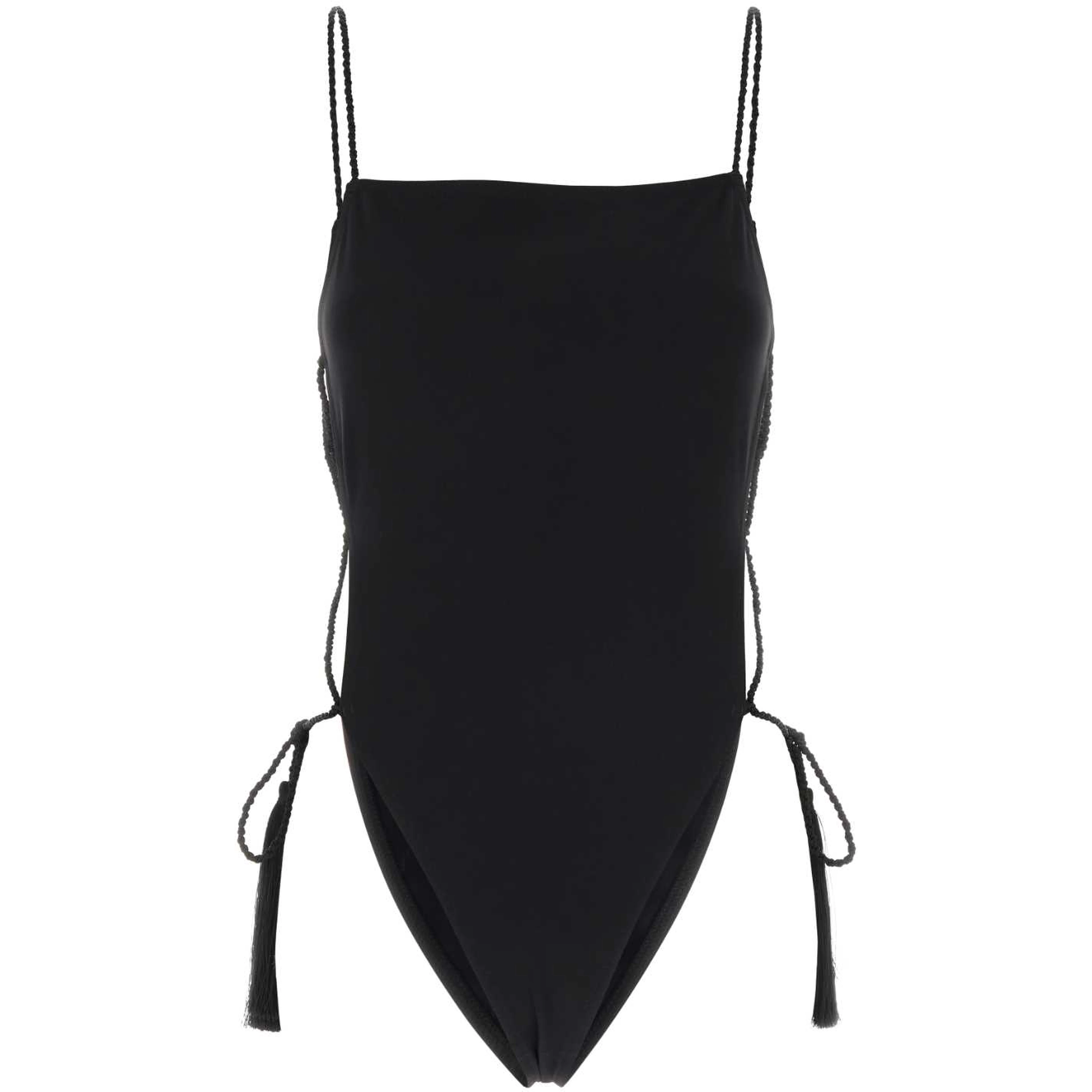 TIE SWIMSUIT BONDED JERSEY
