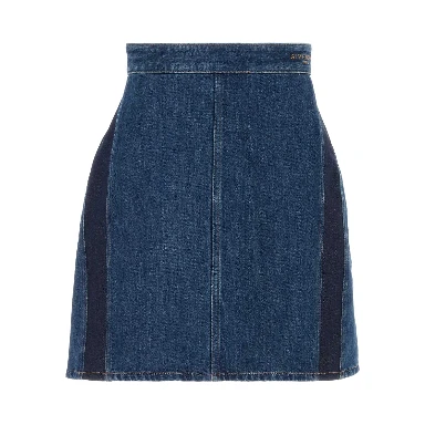 MINI COCOON DENIM SKIRT