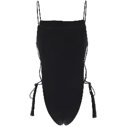 TIE SWIMSUIT BONDED JERSEY